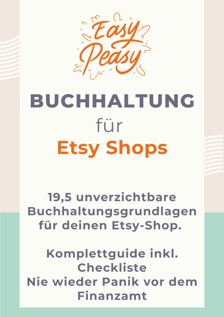 Etsy Buchhaltung kostenloser Guide von Kassenklingeln